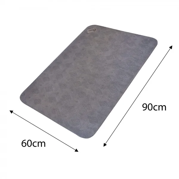 Grey Classic Conni mat with dimensions 60 by 90 centimetres